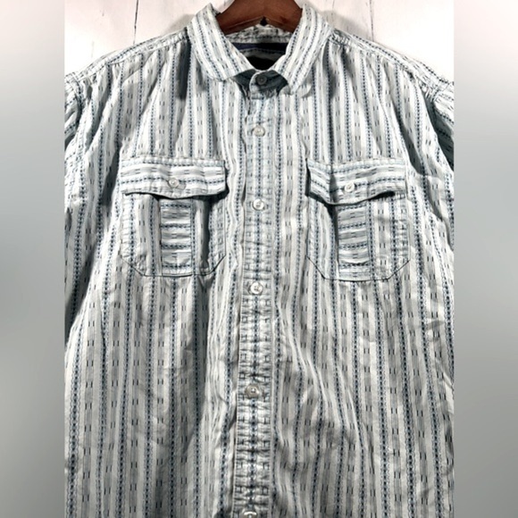 Prana Button Down Organic Cotton Mens Short Sleeve Relaxed Fit Shirt Sz XL - Picture 8 of 13